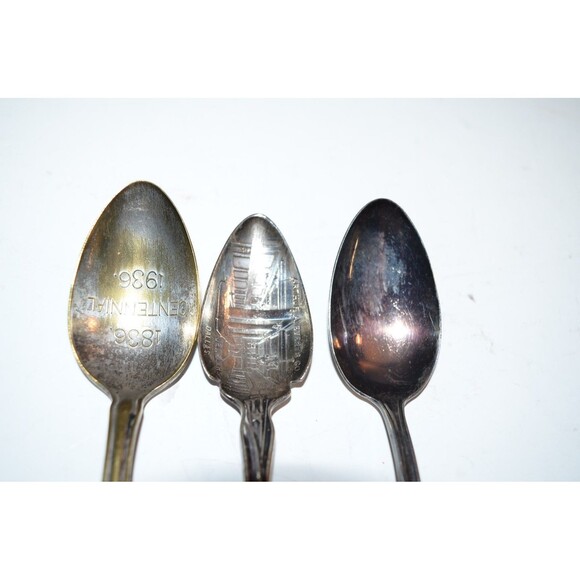 Vtg 3 pc set Texas Centennial Collector Spoons silver Plate Viking Everts Inters - Picture 4 of 14
